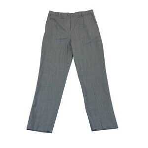 Pendleton Womens Gray Wool Blend Pants Petite 10 Stretch Workwear Flat Front
